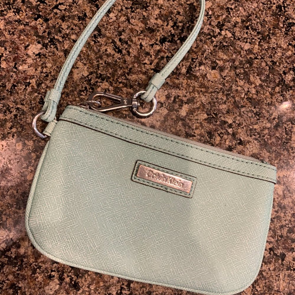 Calvin Klein leather wristlet